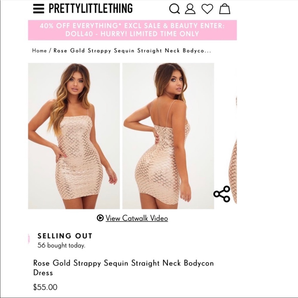 Brand new pretty little thing mini dress